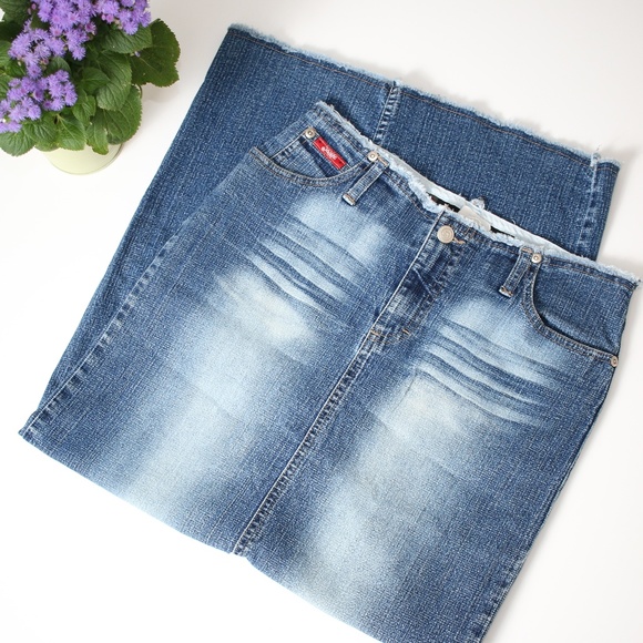 Jalate Dresses & Skirts - Jalate Long Maxi Blue Denim Front Slit Skirt